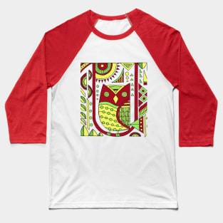 Colourful Folk Art Baseball T-Shirt